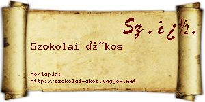 Szokolai Ákos névjegykártya