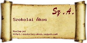 Szokolai Ákos névjegykártya